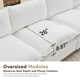 137.8” W Oversized 6-Seater Modular Sofa,U Shape