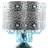 Betton 22"H Turquoise and Silver Mosaic Table Lamp