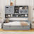 Wooden Daybed With Twin Size Trundle, And All-In-One Cabinet And Shelf-958096289-958096291