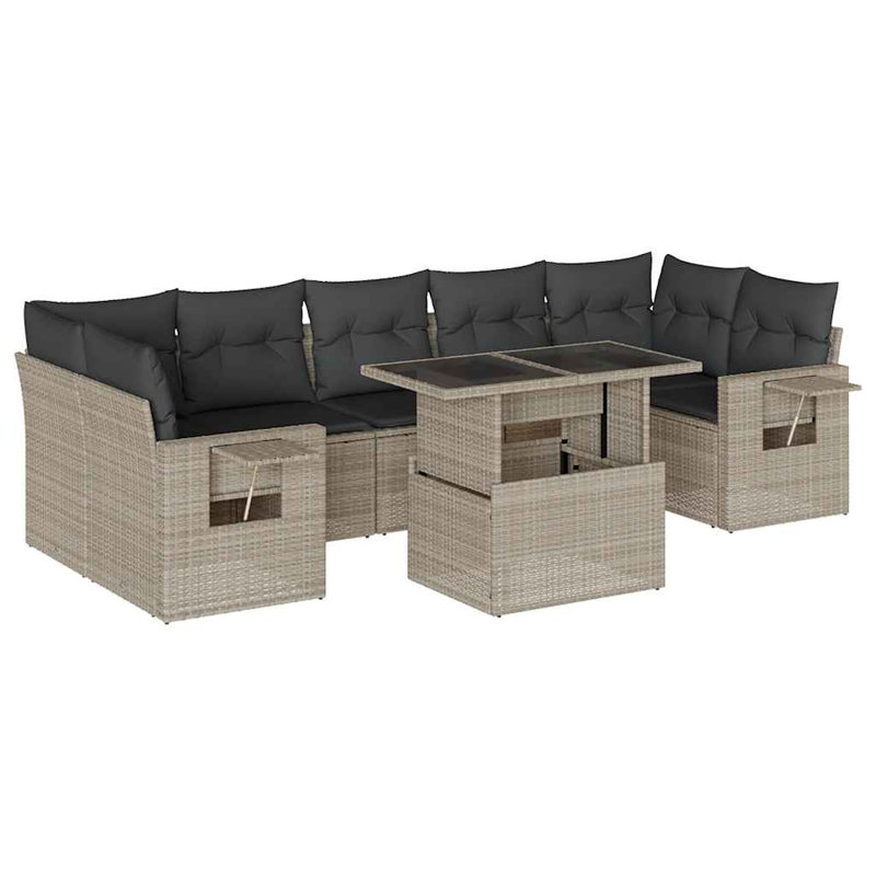  Garden Sofa Set Light Grey, Anthracite