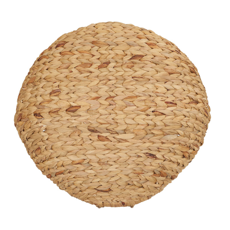 Natural Water Hyacinth Wicker Storage Basket with Handles
