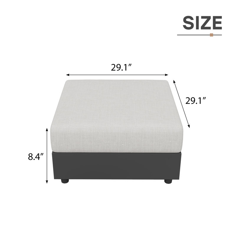 Repose-pieds d'extérieur avec coussin Zachery