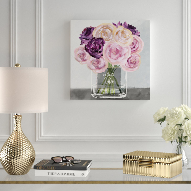 Floral et botanique La Bella Vita Florals - impression sur toile, H 16 po x l 16 po x P 1,5 po, Toile tendue