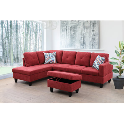 Stotfold Upholstered L-Shaped Sectional Right Hand Facing