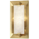 Gemma Wall Sconce - Polished Nickel, Alabaster Accent