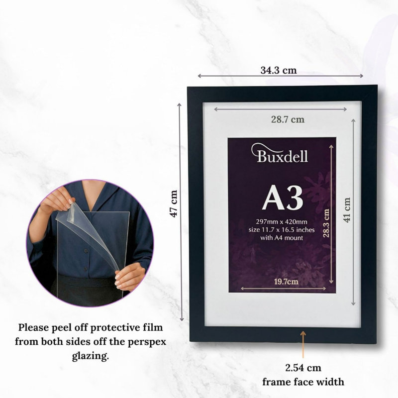 Black Storage Picture Frame - Set of 3