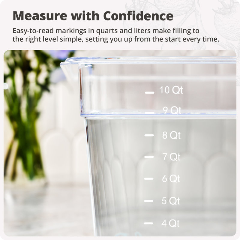 Contenant sous vide 12 pintes avec support, couvercle et manchon isolant, plus grand, noir onyx