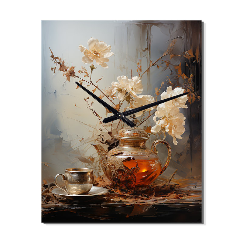 Tea Tranquility IV - Breakfast Kitchen Clocks, Medium