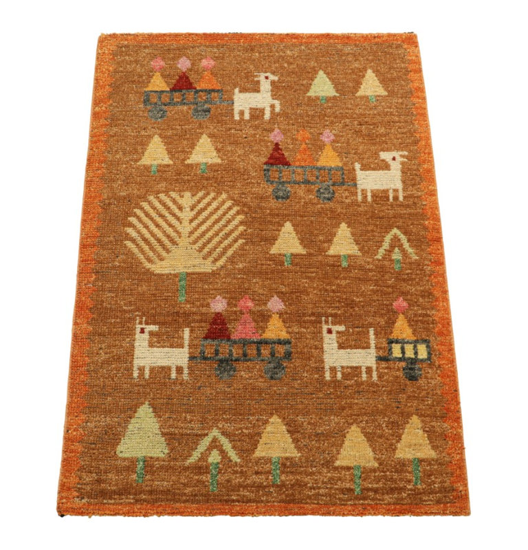 Handmade Wool Geometric Area Rug, Rectangle 6' x 8'