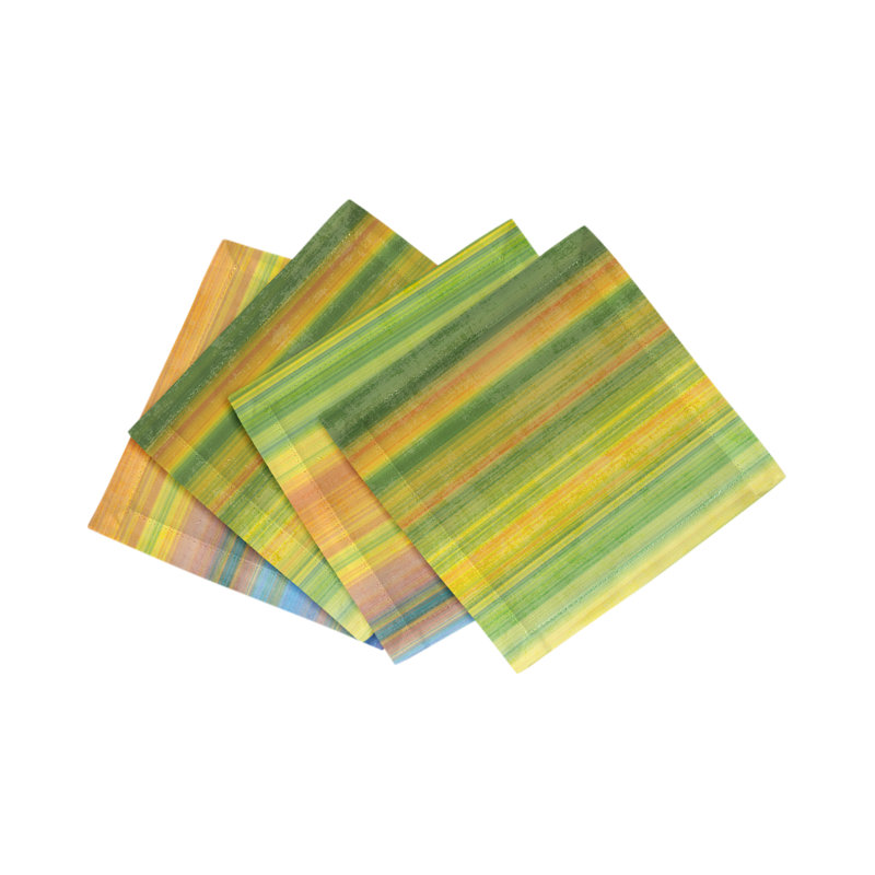 Gradient Cotton Sateen Cocktail Napkins, Yellow