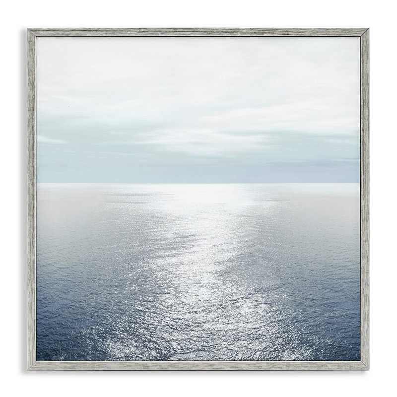 «Ocean Ripples Scenery» par Maggie Olsen, H 12 po x l 12 po x P 1,5 po, Estampe numérique Farmhouse