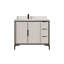 Ensemble de meuble-lavabo simple en bois massif gris l 42 po x P 22 po Thayer-49550496-49550499