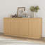 Buffet avec rangement, buffet de 62,60 po avec 4 portes et tablettes, crédence en bois pour la cuisine et le café dans le salon