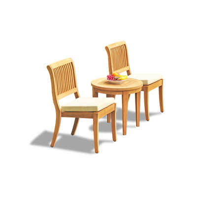 Noida Outdoor 3 - Piece Teak Dining Set