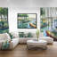«Boat in River Watercolor», reproduction sur toile-26695174