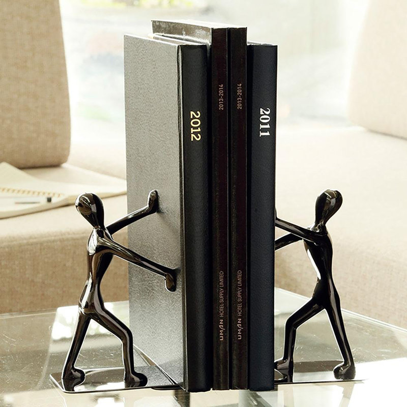 Metal Bookends, Black