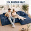Modern Oversized 262cm Boneless Corner Sofa L-Shaped Corduroy Sofa With Storage Pockets-985689597-985689599
