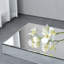 Rillamas Table de Consolle en Verre Miroir O-Design avec Diamants Concassés
