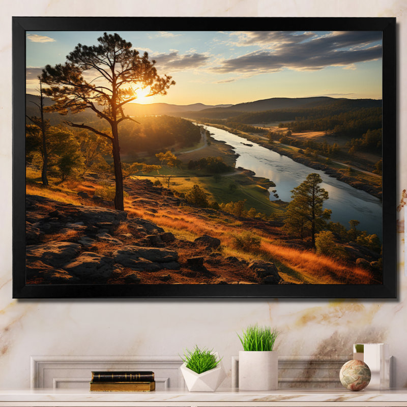 Alabama Country Landscape I - impression, H 12 po x l 20 po x P 1 po, Cadre photo noir