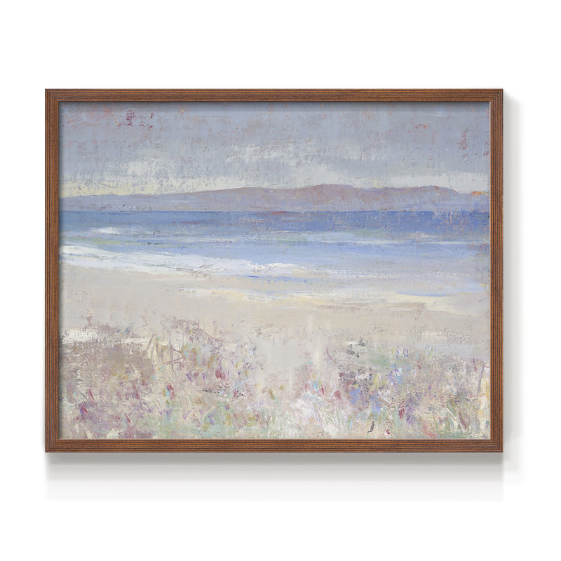 «Beach Textures I», reproduction encadrée, H 8 po x l 10 po, Noyer