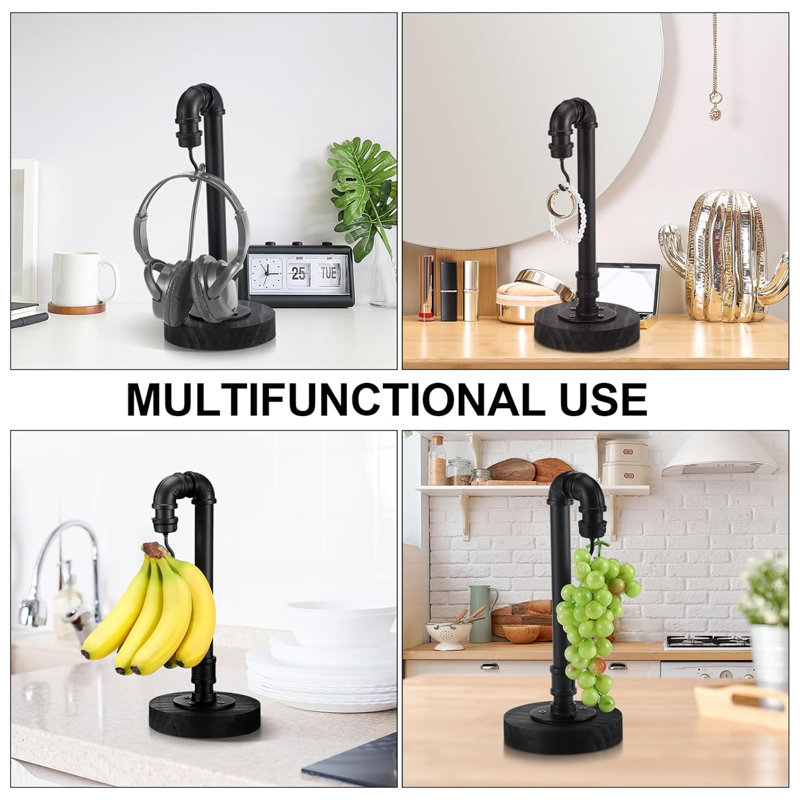 Banana Holder Stand with Wooden Base