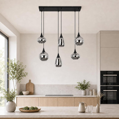 6 - Light Matte Black Pendant