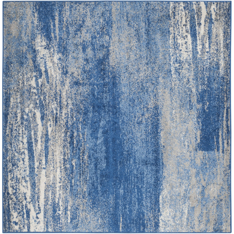Binali Area Rug, Silver/Blue, Rectangle 155 x 229 cm