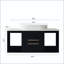 39.4" Wall-Mounted Bathroom Vanity with Oval Ceramic Sink