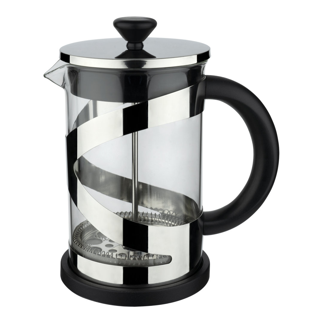 Café Olé Classico Cafetiere, 3 Cup, French Press Coffee Maker, Heat Resistant Handle, Stainless Steel, 350ml