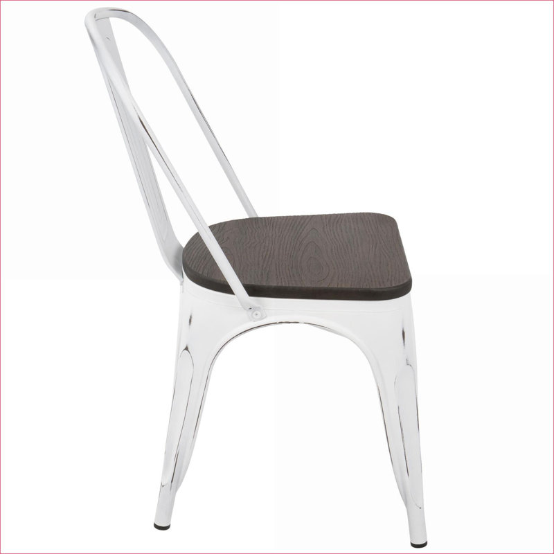 Chaise de salle à manger empilable Oregon Industrial-Farmhouse Espresso par Lumisource - 2