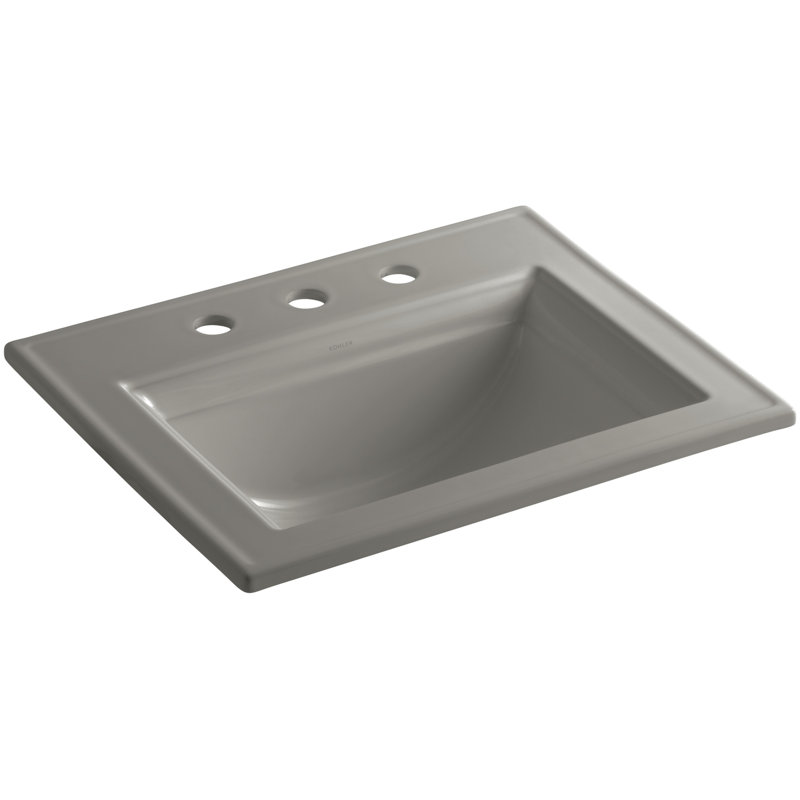 Memoirs Stately Drop-in Bathroom Sink, Cashmere, 8" Centers