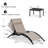 Outdoor Rust-Resistant Metal Chaise Lounge with Table-2026254155