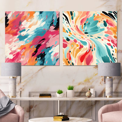 Dainel - Ensemble de 2 reproductions d'art abstrait