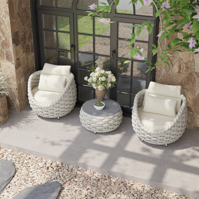 Patio Chair Set With Coffee Table