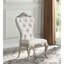 Chaise d'appoint et dossier rembourrés crème / blanc Korentin (2 pièces)