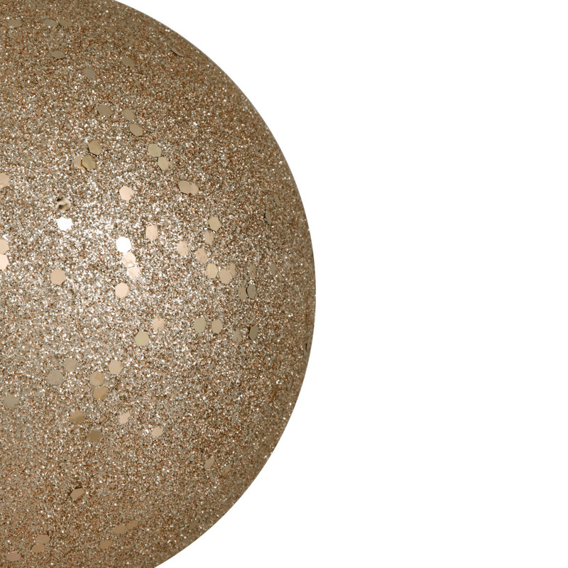 Décor Solid Ball Ornament, Moss Green Glitter, 8" H x 8" W x 8" D