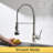 LED Kitchen Faucet With Pull Down Sprayer, Single Handle Single Lever Kitchen Sink Faucet