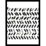 Ridge Chain Wide Black/Silver 2 Painting by Studio NYC Design