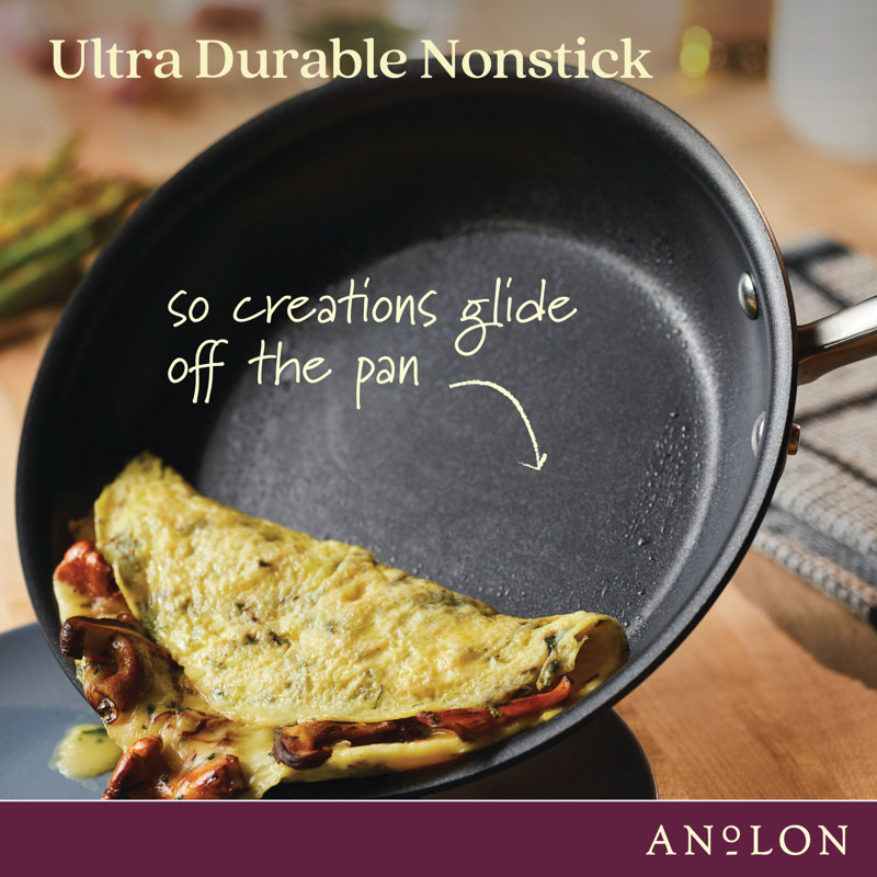 Anolon Advanced Home Hard Anodized Nonstick Cookware Set, 11 Piece, Black