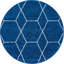 Tapis bleu marine à motif géométrique Debrodie-1357898980