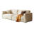 Beige Polyester Modular Sofa cushion Loveseat