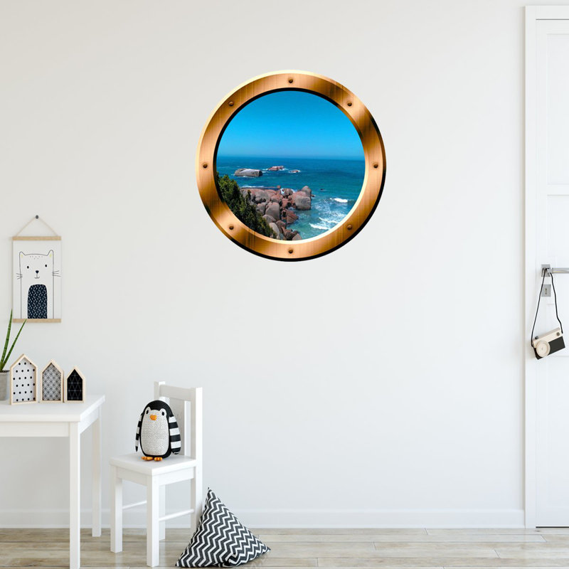 Adhésif décoratif océan, H 20 po x l 20 po x P 0,01 po, Bronze