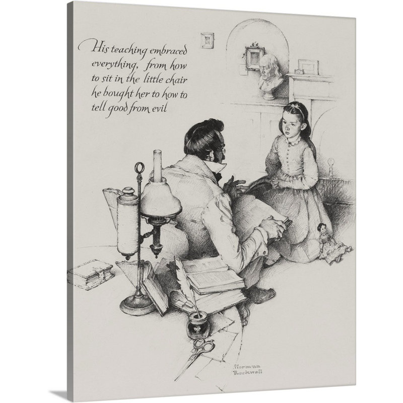 Art mural sur toile "The tuteur", H 14 po x l 11 po x P 1,25 po, Toile tendue