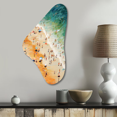 Pichardo - Coastal Beach Sand Boomerang Shape Irregular Metal Wall Decor