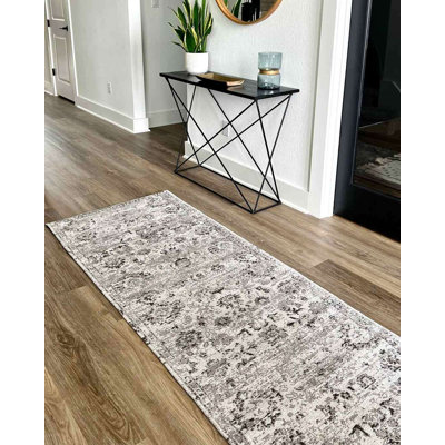 Nousha Cotton and Chenille Floral Rug