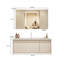 Meuble-lavabo mural 43,31 po crème avec miroir-705977681