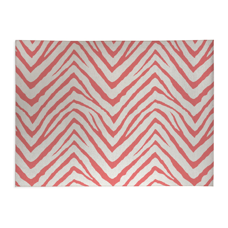Tapis de cuisine Zebra, Rectangulaire 3 pi x 5 pi, Vieux rose