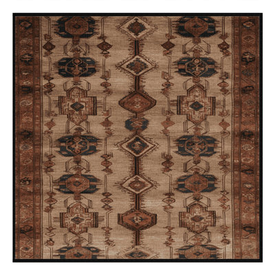Machine Washable Persian Brown Area Rug