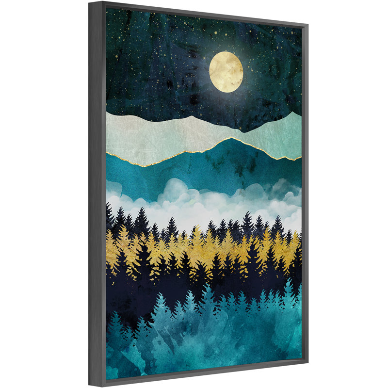 Nature, art mural, reproduction d'art sur toile, H 16 po x l 12 po x P 1,6 po, Noir
