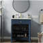 Meuble-lavabo moderne 27,8 po avec surface peinte, meuble-lavabo autoportant Mid-Century avec rangement, meuble-lavabo haut de gamme avec tiroirs et poignées en métal